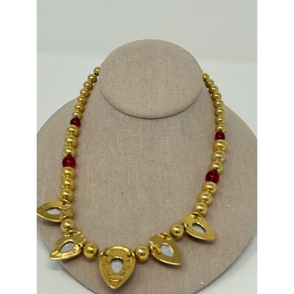 Vintage Napier Red Ruby Lucite Jewels of India Moghul - Picture 7 of 13